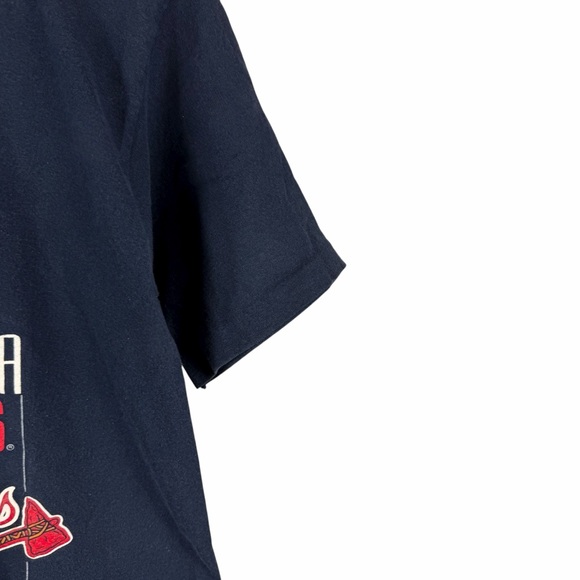 Vintage 1993 True Fan Atlanta Braves MLB Baseball Sport Blue Shirt Size M - Picture 4 of 9